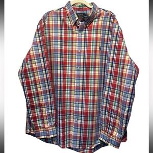 Polo Ralph Lauren men's classic-fit‎ madras plaid cotton shirt size xxl tall